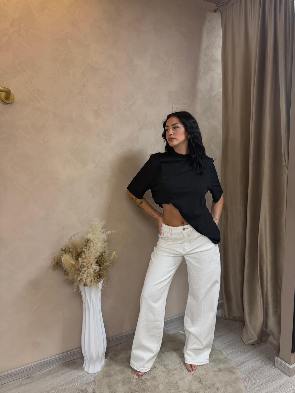 Ivory Wide Jeans